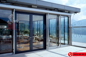 Cửa nhôm Xingfa 2 cánh mở quay