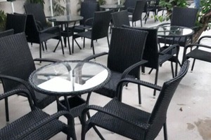Bàn ghế cafe nhựa giả mây thanh lý giá rẻ tại xưởng HCM.