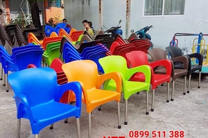 Ghế cafe nhựa đúc chân inox chống rỉ giá rẻ HCM.