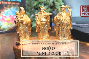 Tượng đồng phọng thuỷ mạ vàng 24K mini size