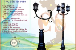 Trụ đèn sân vườn TD 4/480