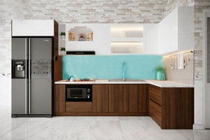 Tủ bếp Hoàng Gia gỗ công nghiệp