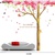 Decal dán tường cây anh đào cổ thụ