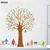 Decal dán phòng khách cây trong thành phố