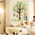 Decal dán tường trang trí phòng khách cây đôi tình nhân