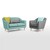 Ghế sofa Tubby - Xanh aqua