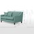 Ghế sofa Halston - Xanh Aqua