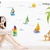 Decal dán tường OVivi cây dừa cánh buồm bãi biển OV141