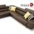 Sofa da góc cao cấp đầu gật gù MSDH-163