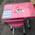bàn học sinh kèm giá sach +ghế màu xanh ,hồng