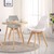 Ghế phòng ăn lưng nhựa chân gỗ có đệm cao cấp Eames DSW