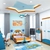 Phòng ngủ bé trai chủ đề máy bay - PNT.013