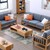 sofa gỗ sồi tự nhiên hiện đại 