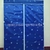 Tủ vải khung gỗ 3 buồng 6 ngăn -  màu xanh hình ngôi sao
