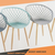 Basket Chair (ghế rổ) thân nhựa chân thép giả vân gỗ cao cấp