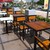Bộ bàn ghế cafe gỗ chân sắt sơn tĩnh điện