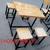 Bộ bàn ghế gỗ xếp chân sắt giá cạnh tranh