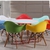 Ghế nhựa có tay chân gỗ đan Eames MKC-JM6