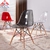 Ghế nhựa trong chân gỗ đan Eames MKC-J1D