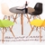 Bàn tròn nhựa chân gỗ đan Eames MKC-B1B cỡ 80cm
