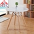 Bàn tròn nhựa chân gỗ đan Eames MKC-B1A cỡ 60cm