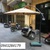 Ô dù gỗ cafe, sân vườn, hồ bơi lệch tạm 3m tròn