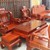 Bộ bàn ghế giả cổ tần thủy hoàng, loại lùn ( gỗ hương vân ) 