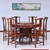 Bàn ghế ăn gỗ tự nhiên đời minh sang trọng BGC 015