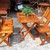 Bàn ghế cafe gỗ xếp mini giá rẻ 