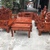 Bộ ghê đỉnh rồng khùy tay 12 ( gỗ hương đá ) 