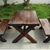 Bàn ghế gỗ tự nhiên ngoài trời, sân vườn.NTG 015