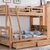 Giường tầng trẻ em gỗ sồi tự nhiên. GTE 034
