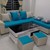 Sofa nỉ phòng khách màu xanh dương SFN015