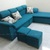 Ghế sofa nỉ chữ L đẹp AmiA SFN126 thiết kế kẻ sọc hiện đại