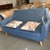 Bộ ghế sofa nỉ văng màu vàng AmiA SFN112 hiện đại và trẻ tru