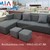 Sofa nỉ góc chữ L kích thước nhỏ màu xám AmiA SFN110