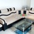 Sofa góc giá rẻ màu đen pha kem