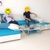 Sofa nỉ phòng khách màu xanh dương SFN015