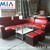 Sofa da giá rẻ hà nội: Bộ góc màu đỏ SFD070