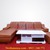 Sofa da nâu sang trọng cho nhà chung cư, biệt thự