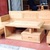 Ghế sofa gỗ hình chữ L đẹp hiện đại có nệm mút AmiA SFG2405