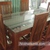 Bàn ghế phòng ăn hiện đại bằng gỗ sồi màu cánh gián AmiA BA 