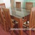 Bàn ghế phòng ăn hiện đại bằng gỗ sồi màu cánh gián AmiA BA 