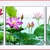 Tranh hoa Sen treo tường bộ 3 tấm thư thái AmiA 1552