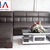 Sofa da góc chữ L AmiA SFD108 hiện đại với thiết kế rút khuy