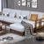 Sofa góc phòng khách gỗ tự nhiên cao cấp. SFG 038