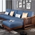 Sofa góc gỗ tự nhiên ứng dụng phòng khách hiện đại. SFG 039