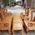 Bàn ghế quốc Đào gỗ Sồi tay 10