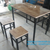 Bàn ghế cafe,khung sắt mặt gỗ