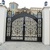 Cửa cổng sắt uốn hoa văn sắt nghệ thuật sáng tạo, sang trọng